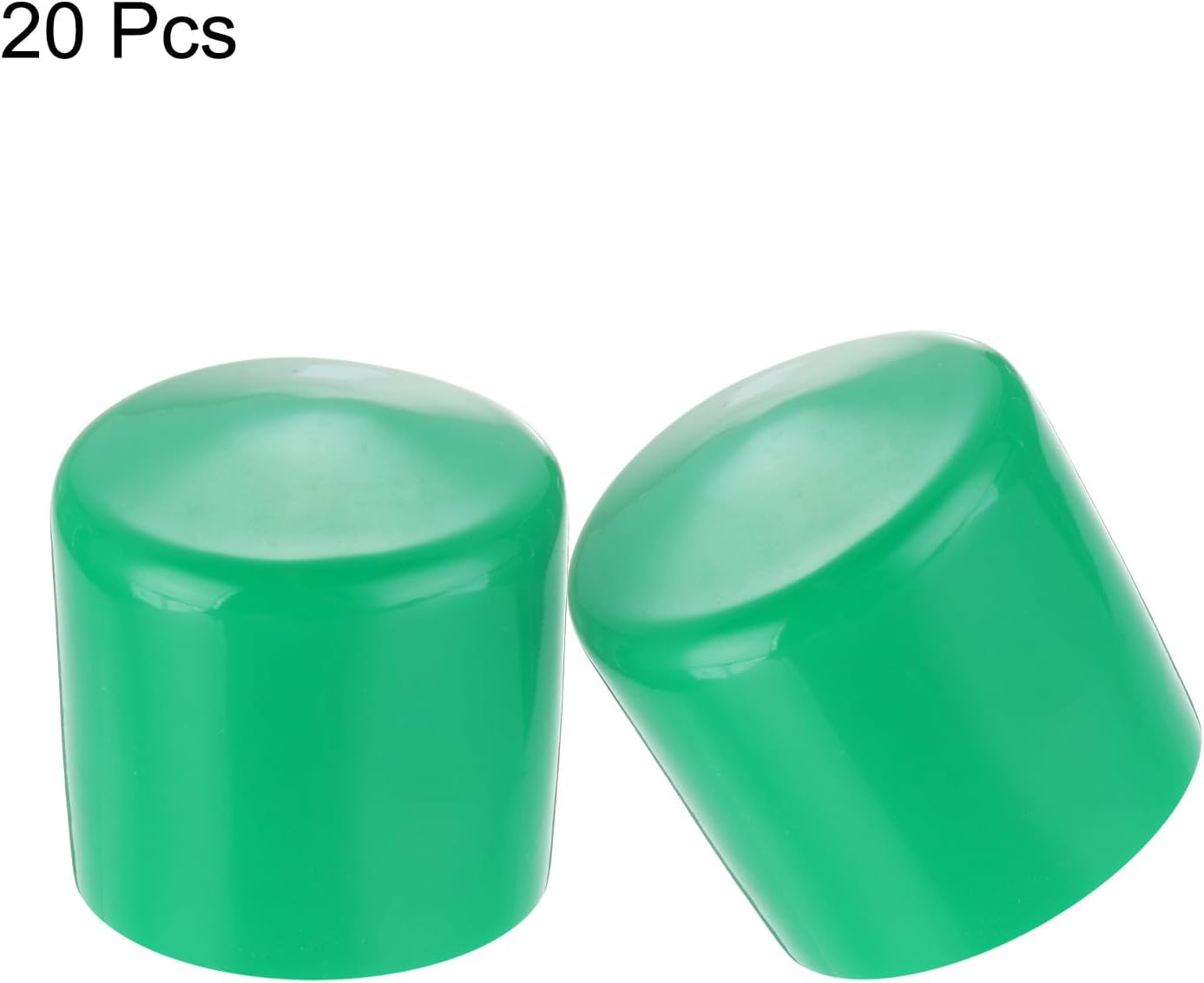 uxcell 20pcs Rubber End Caps 47mm(1 7/8") ID Vinyl PVC Round Tube Bolt Cap Cover Screw Thread