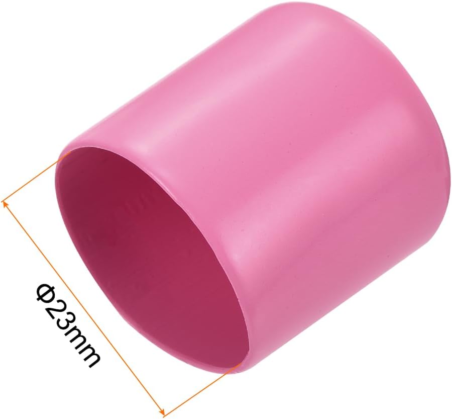 uxcell 20pcs Rubber End Caps 23mm ID Vinyl PVC Round Tube Bolt Cap Cover Screw Thread Protectors