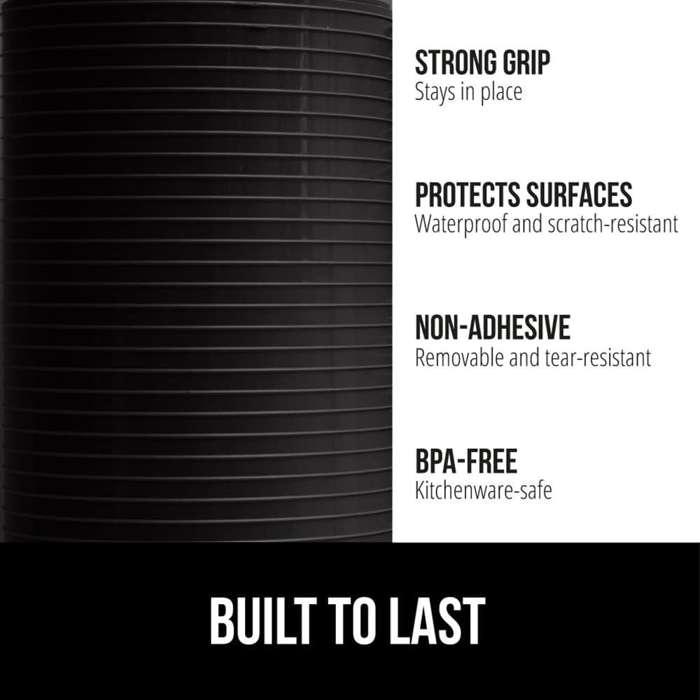 GORILLA GRIP DuraGuard Shelf Liner, Non-Adhesive Cabinet Liners for Kitchen Drawers, Shelves