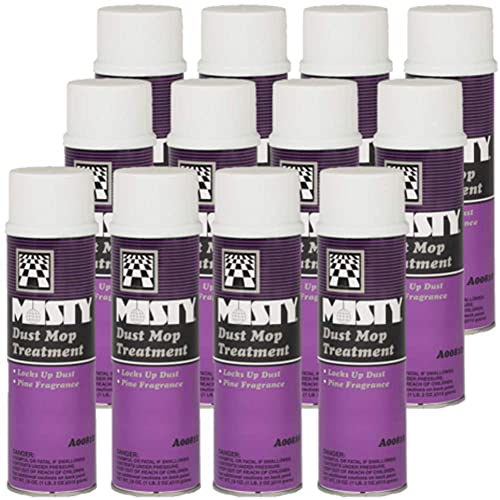 MISTY Dust Mop Treatment Spray - 18 oz (Case of 12) 1003402 - Janitorial Grade, Acts Like A Dust