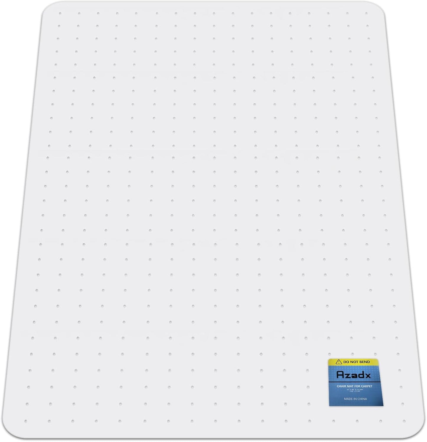 Azadx Heavy Duty Office Chair Mat for Carpet 51" x 63" Hard Material Chair Mat for Carpeted Floor