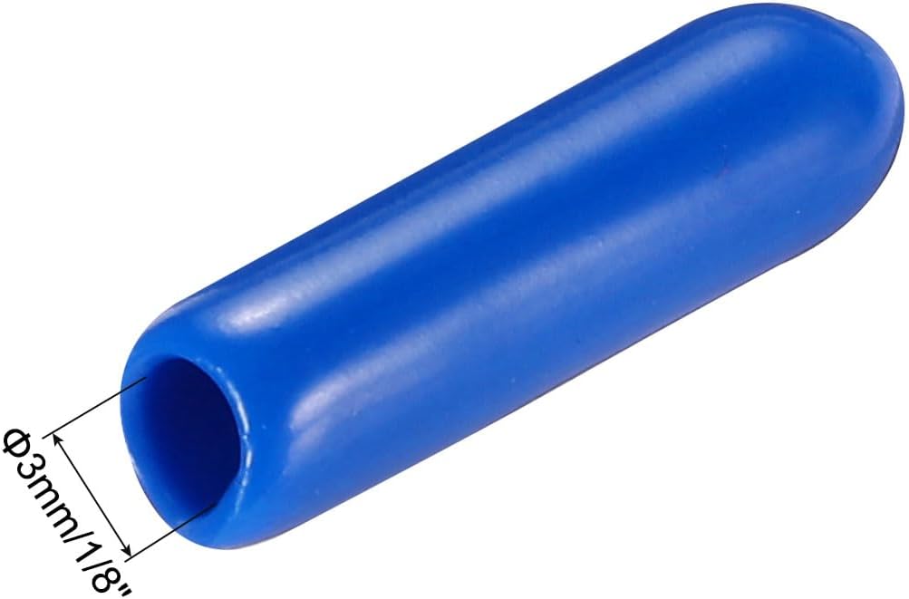 uxcell 20pcs Rubber End Caps 3mm(1/8") ID Vinyl PVC Round Tube Bolt Cap Cover Screw Thread