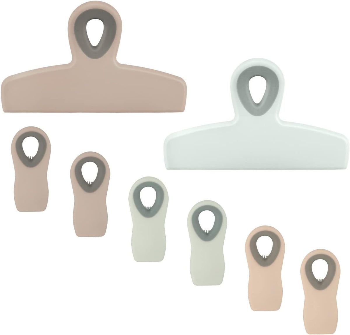 COOK WITH COLOR Bag Clips - Heavy Duty Chip Clip and Refrigerator Magnet Clips for Food Storage