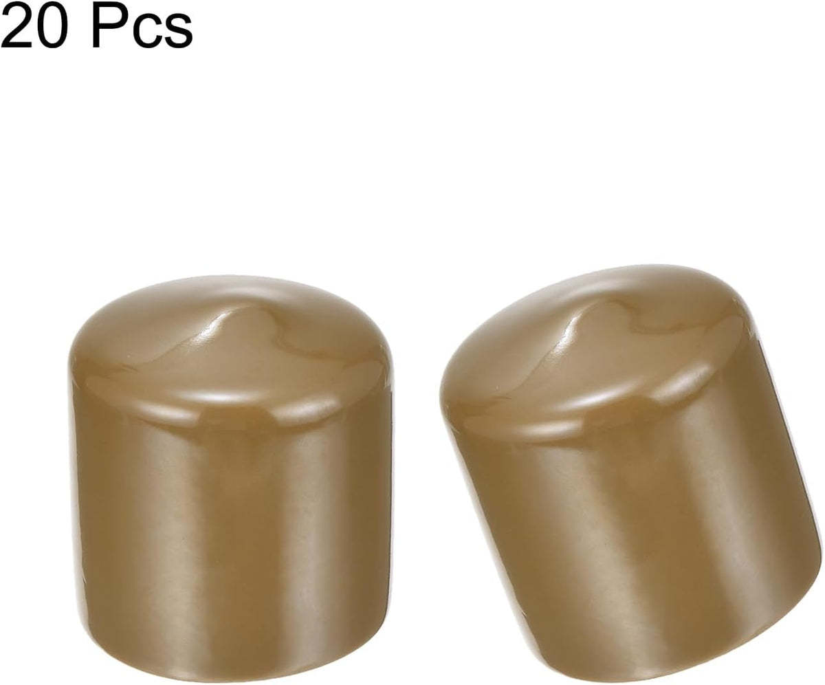 uxcell 20pcs Rubber End Caps 40mm ID Vinyl PVC Round Tube Bolt Cap Cover Screw Thread Protectors