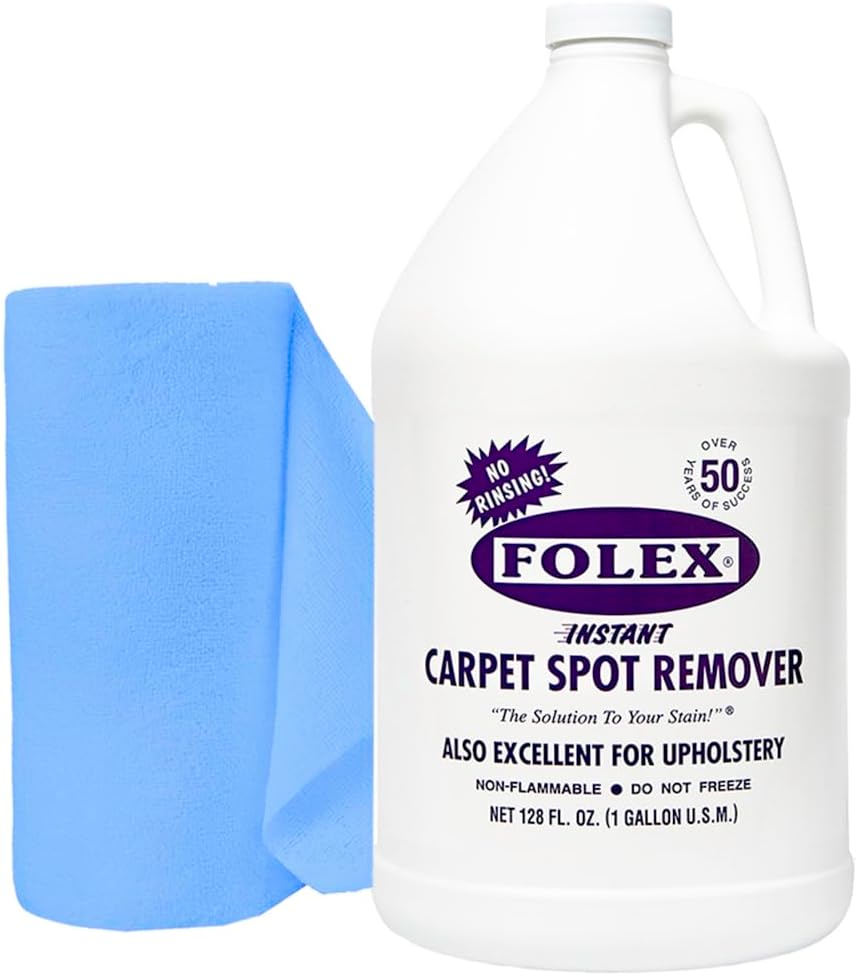 FOLEX Instant Carpet Spot Remover 128 oz - Powerful Stain Remover for Carpets, Upholstery & Rugs