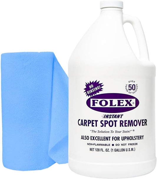 FOLEX Instant Carpet Spot Remover 128 oz - Powerful Stain Remover for Carpets, Upholstery & Rugs
