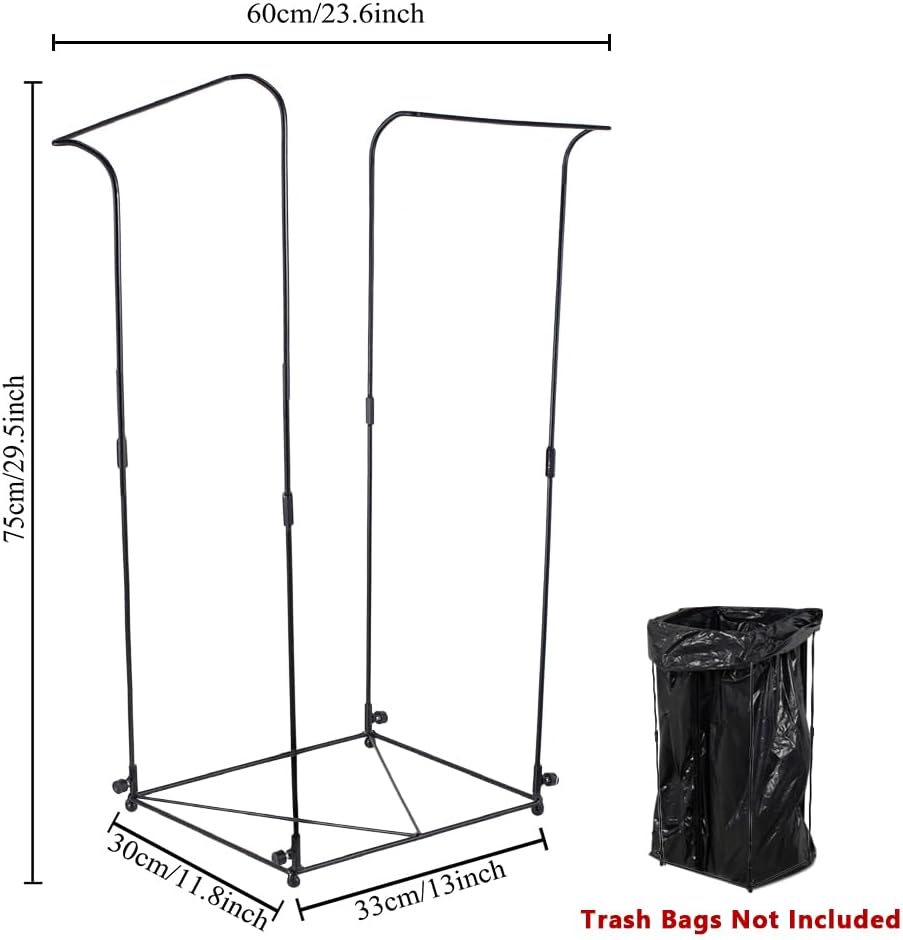 Trash Bag Holder, Metal Garbage Bag Holder, 30-45 Gallon Portable Trash Bag Holder Stand, Multi-use