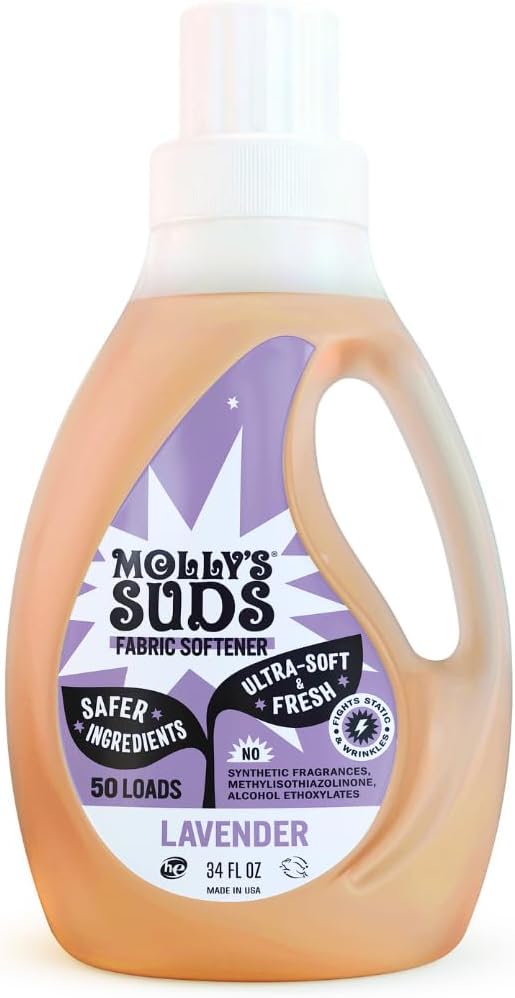 Molly’s Suds Fabric Softener Liquid for Sensitive Skin | Vinegar-Powered, Infused with Essential