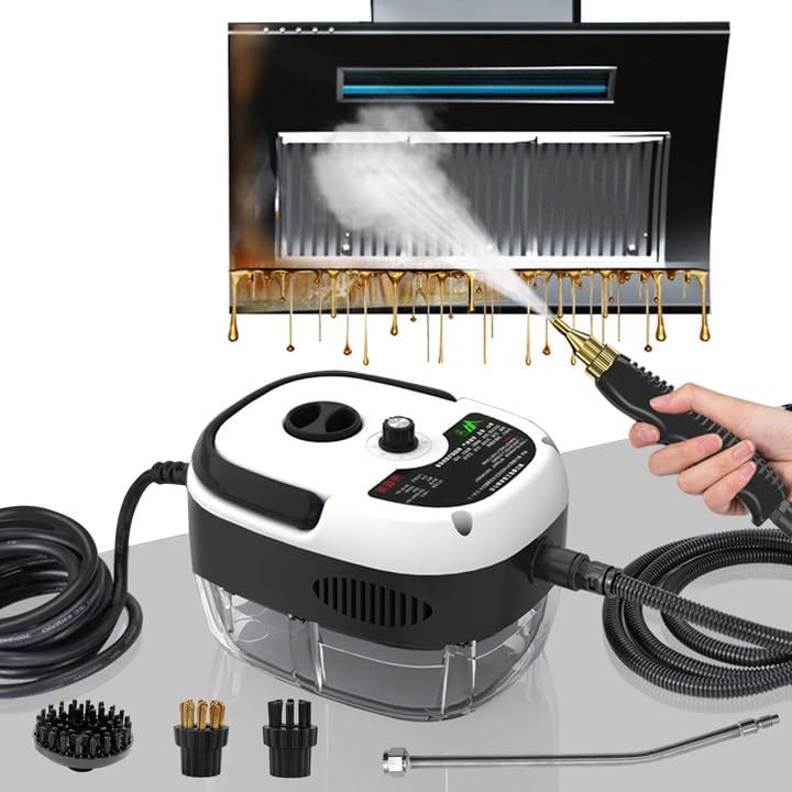 Steam Cleaner, 2500W High Handheld Steam Cleaner, 1L Portable Car Steam Cleaner, 6 High Speeds
