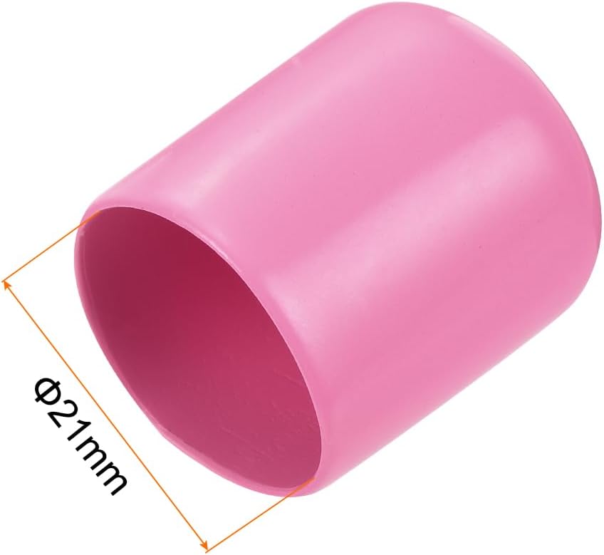 uxcell 20pcs Rubber End Caps 21mm ID Vinyl PVC Round Tube Bolt Cap Cover Screw Thread Protectors