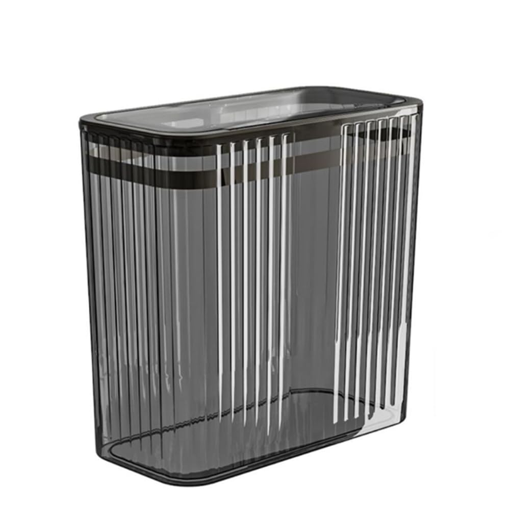 Transparent Trash Can, Bathroom Trash Cans with Lids, 3.5 Gallon Garbage Can for Bedroom, Office