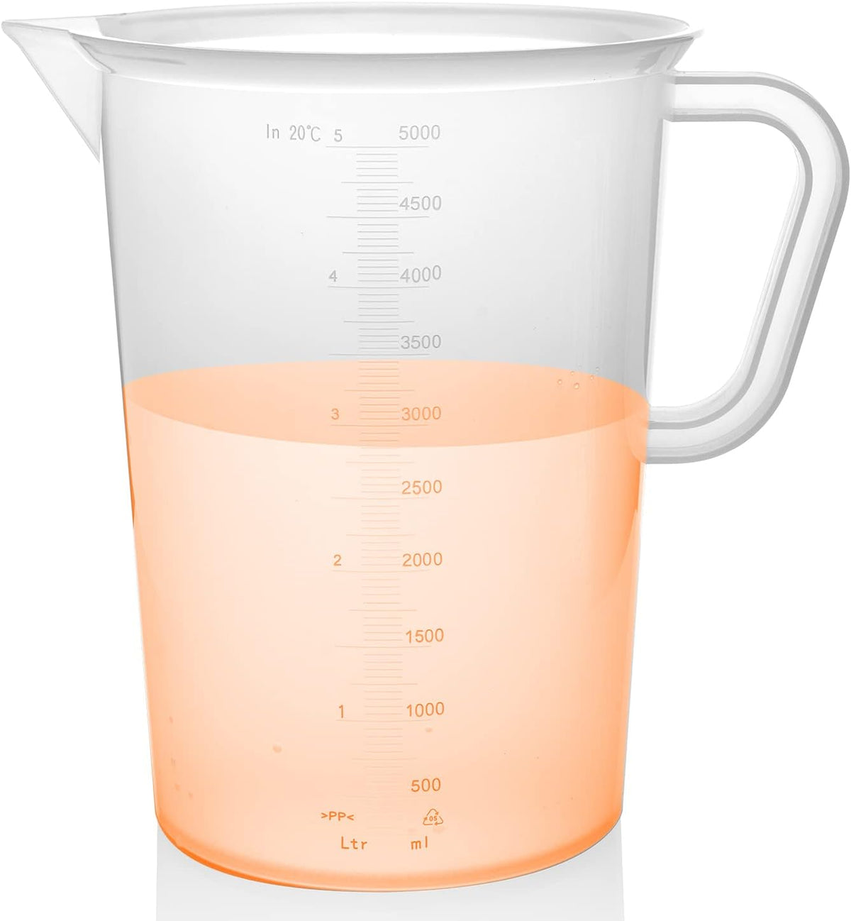 Plastic Graduated Measuring and Mixing Pitcher - 5000ml Plastic Graduated Measuring Pitcher - Soap