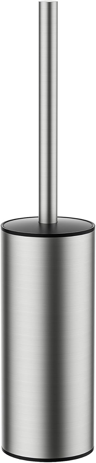 Toilet Brush and Holder Set, Toilet Bowl Brush with Heavy Duty 304 Stainless Steel Base and Extra
