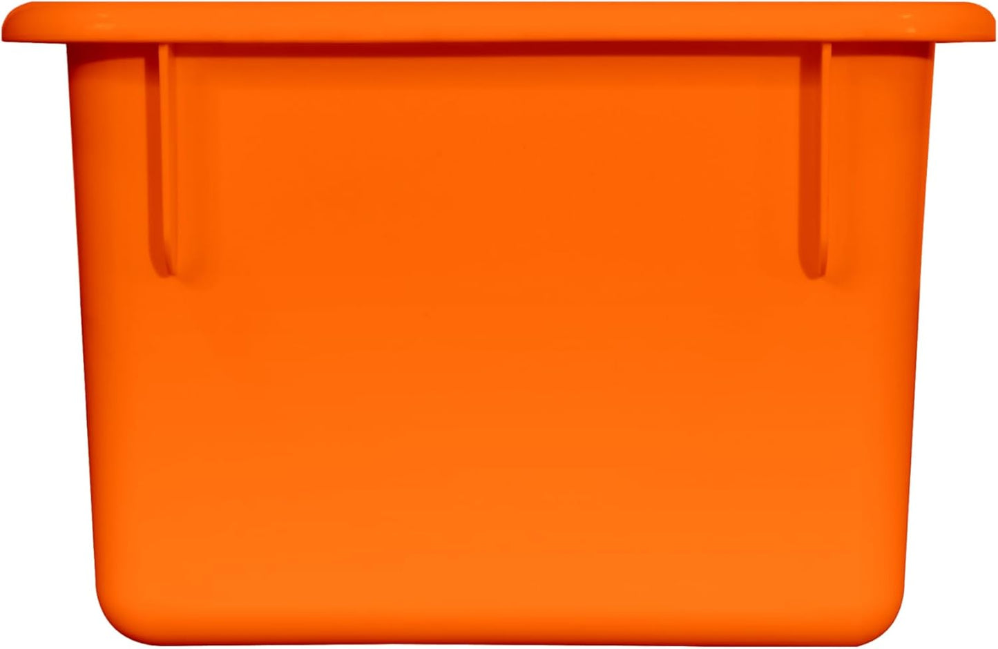 Wood Designs Cubby Storage Bin, Heavy Duty Plastic Containers for Kids Orange Cubby Tray Set of 20
