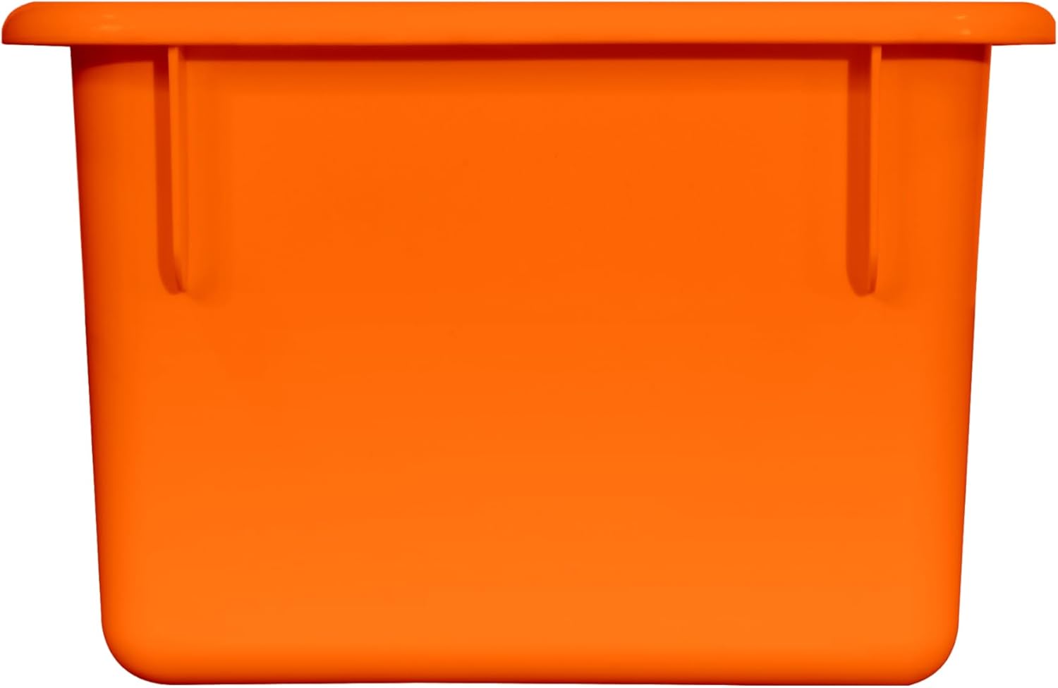 Wood Designs Cubby Storage Bin, Heavy Duty Plastic Containers for Kids Orange Cubby Tray Set of 20