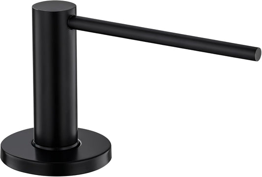 GAPPO Soap Dispenser for Kitchen Sink, Built in Sink Soap Dispenser, Matte Black Stainless Steel