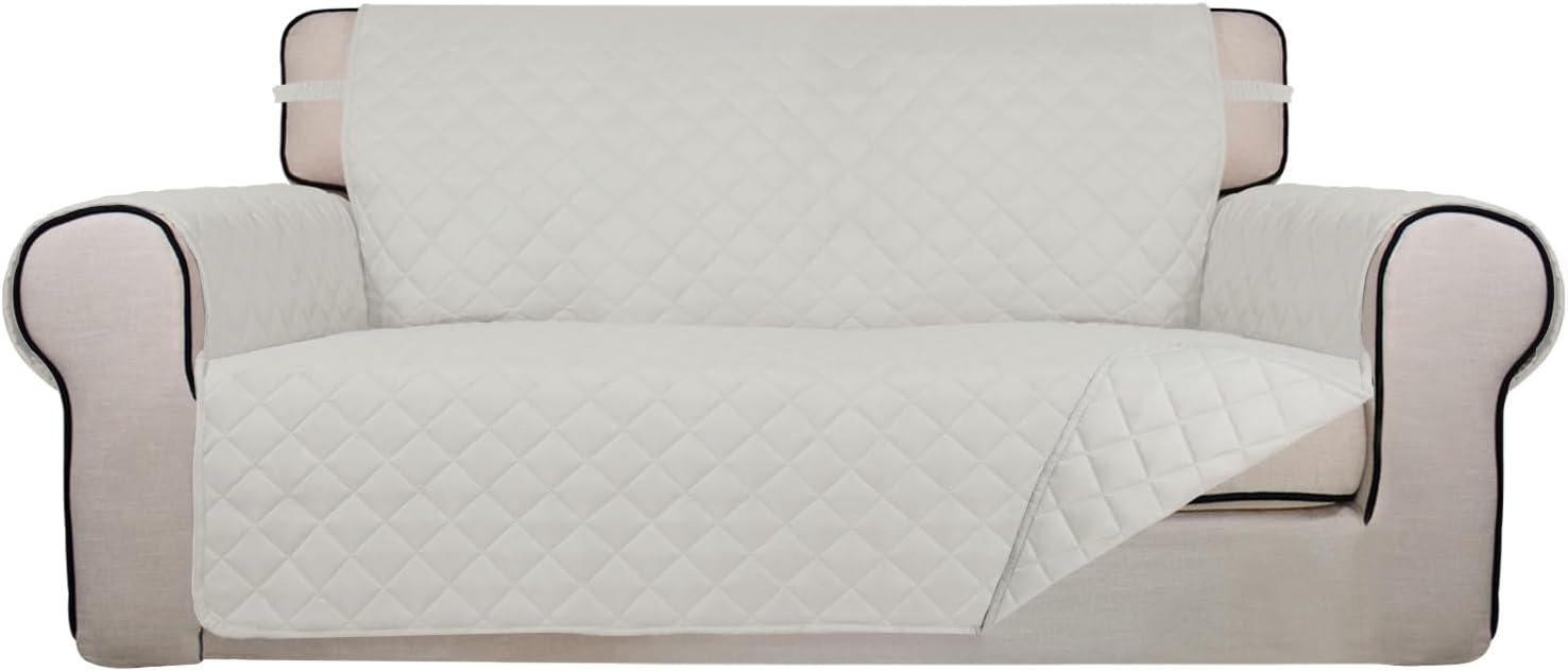 PureFit Reversible Quilted Sofa Cover, Water Resistant Slipcover Furniture Protector, Washable