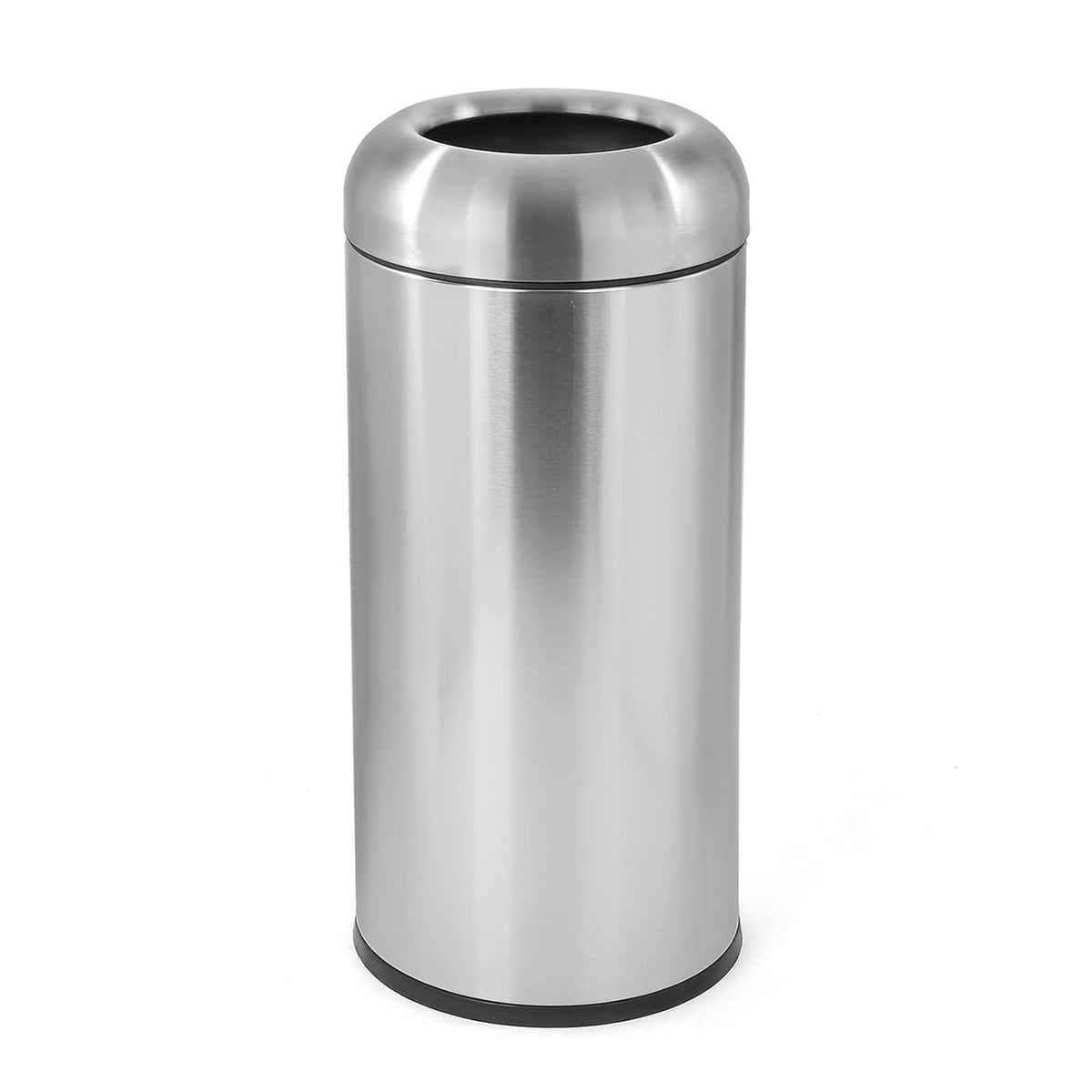 Dyna-Living Large Trash Can Outdoor Stainless Steel Garbage Can with Lid Open Top Tall Trash Bin