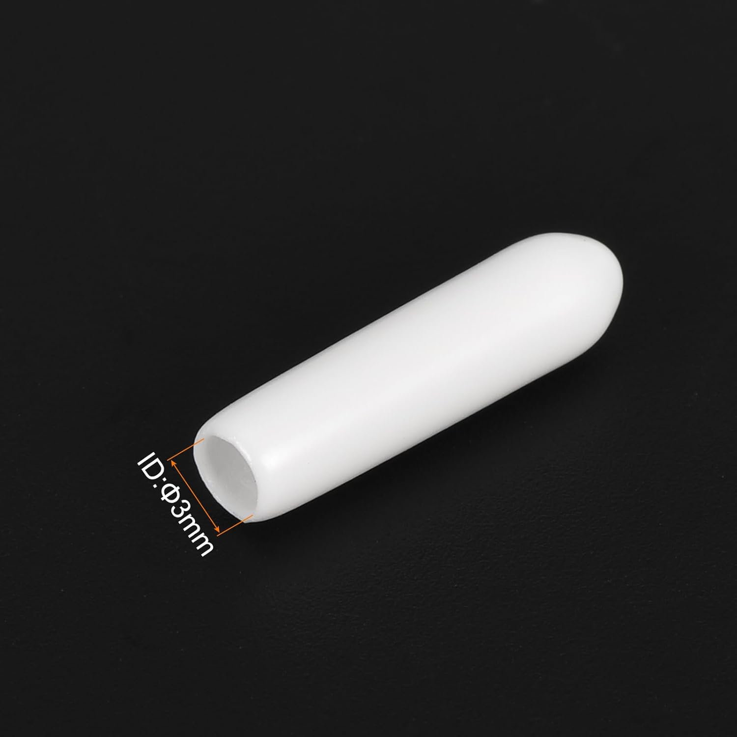 uxcell 20pcs Rubber End Caps 3mm(1/8") ID Vinyl Round End Cap Cover Screw Thread Protectors White