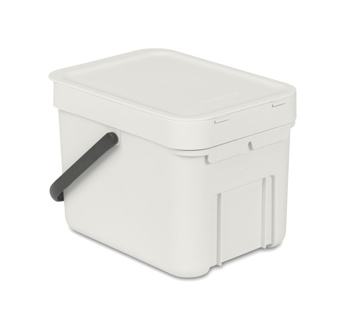 Brabantia Sort & Go Food Trash Can (1.6 Gal/Light Gray) Small Countertop Kitchen Compost Caddy with