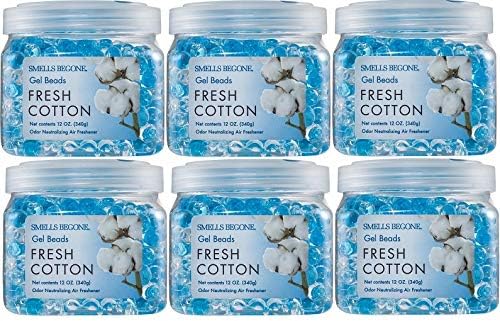SMELLS BEGONE Odor Eliminator Gel Beads - 12 oz, Pack of 6 - Eliminates Odor in Bathrooms, Cars