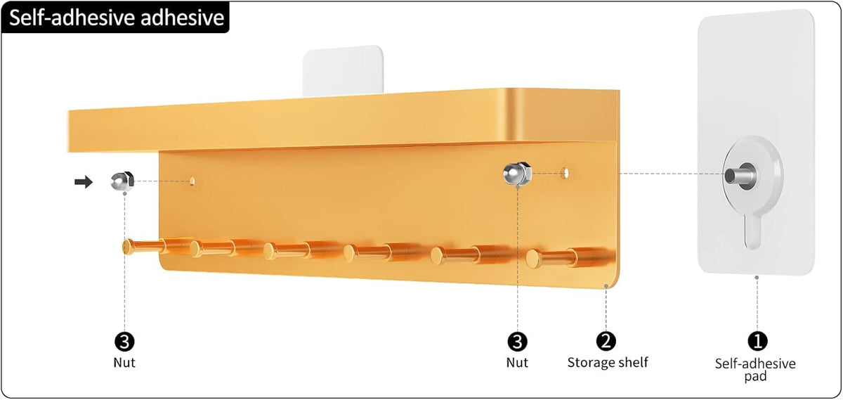 MKO Key Holder for Wall, Mail Organizer and Key Rack with Tray for Hallway, 6 Key Hooks Wall Mount