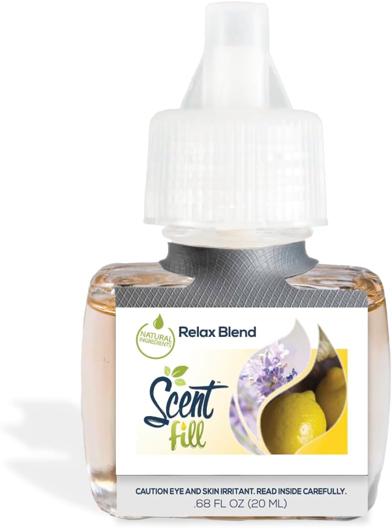 Scent Fill Fall Plug in Air Freshener Kit (Relax Blend, Cinnamon Apple, Orange Clove, Sweet & Spicy