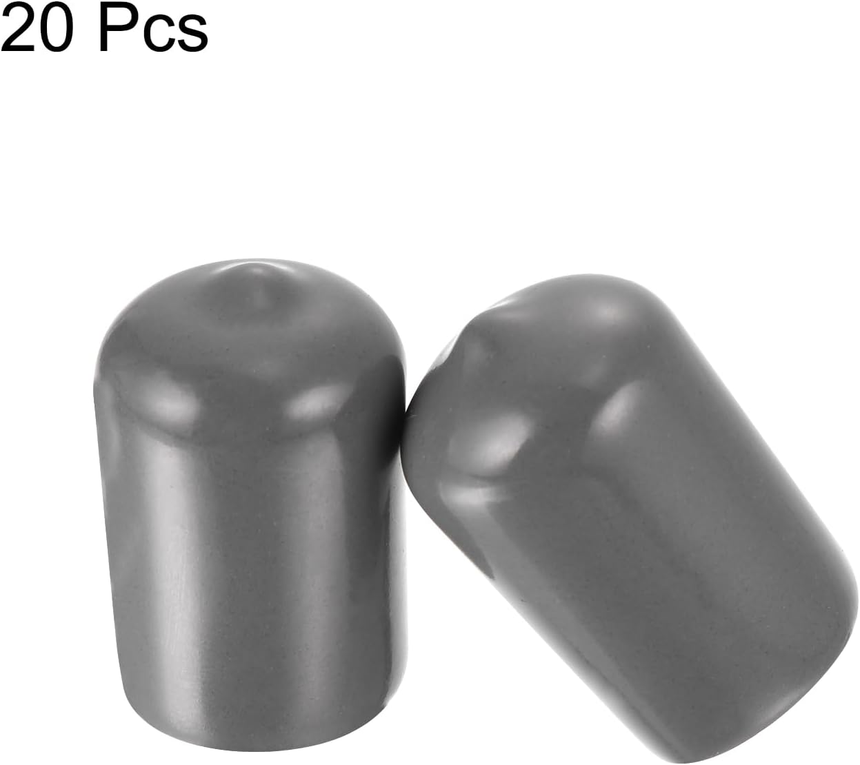 uxcell 20pcs Rubber End Caps 17mm ID Vinyl PVC Round Tube Bolt Cap Cover Screw Thread Protectors