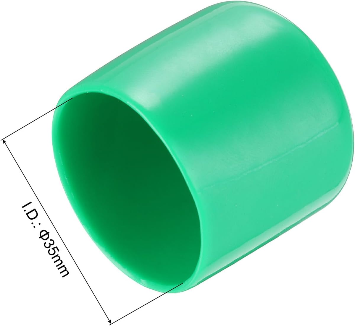 uxcell 20pcs Rubber End Caps 35mm(1 3/8") ID Vinyl PVC Round Tube Bolt Cap Cover Screw Thread