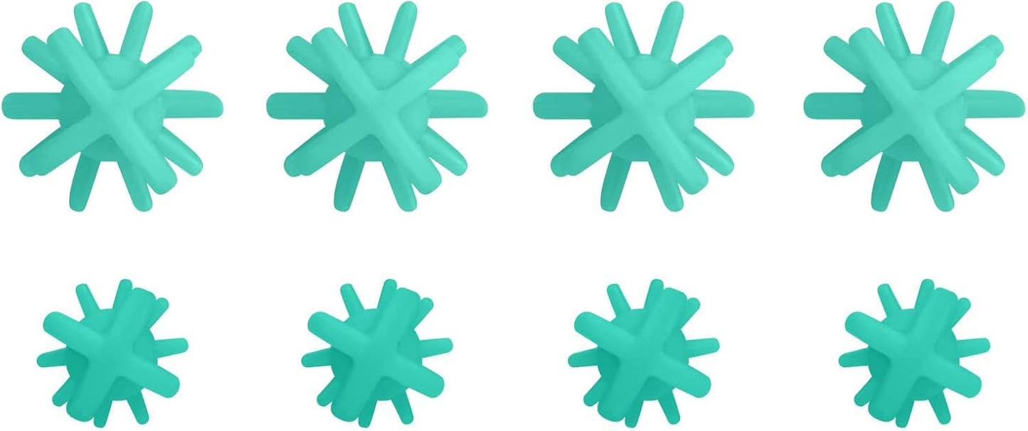 Silicone Straw Brush 4 Pack - (2 Small, 2 Wide) - 10 Inches Reusable Straw Cleaner, Pipe Cleaners