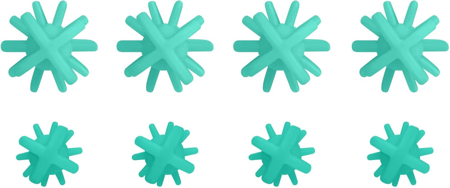 Silicone Straw Brush 4 Pack - (2 Small, 2 Wide) - 10 Inches Reusable Straw Cleaner, Pipe Cleaners