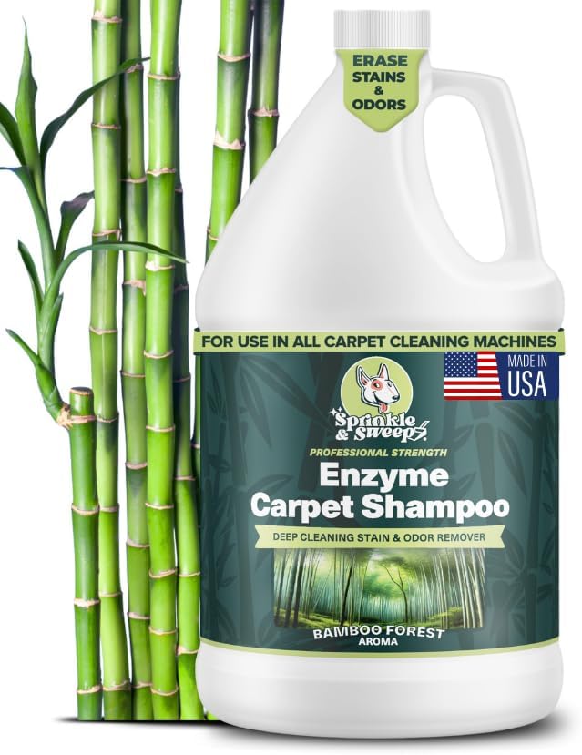 Enzyme Carpet Cleaner - Enzyme Carpet Shampoo (1gal) - Carpet Cleaner Solution to Eliminate Tough