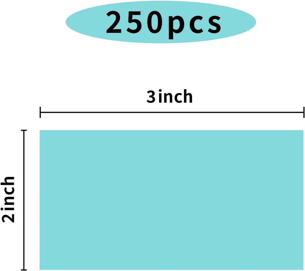 STARLIBOO Colored Labels Stickers 3 x 2 Inch, Removable Rectangle Moving Labels Stickers, 250Pcs