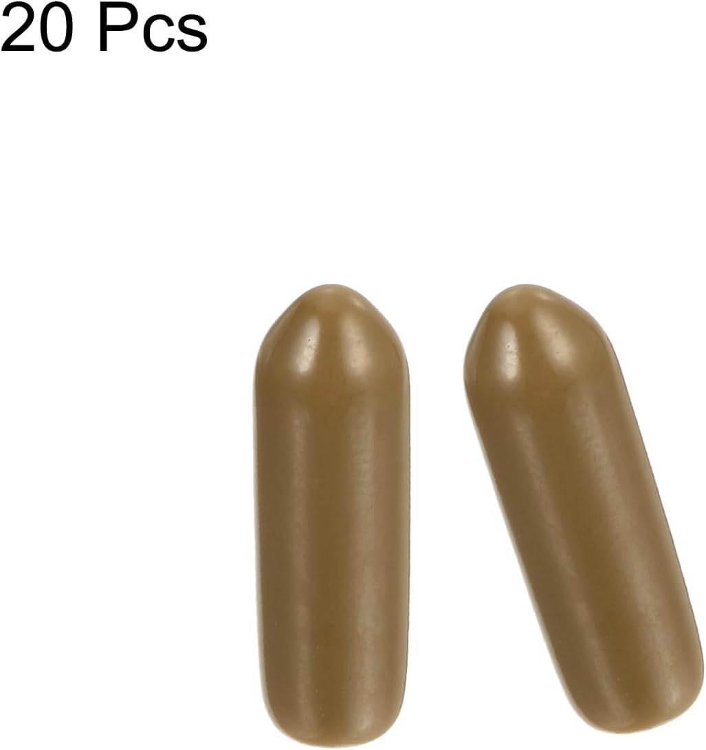 uxcell 20pcs Rubber End Caps 3.5mm(1/8") ID Vinyl PVC Round Tube Bolt Cap Cover Screw Thread