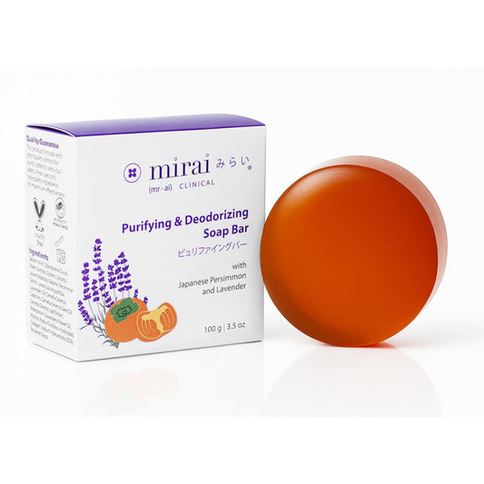 Mirai Clinical Persimmon Soap Bar with Lavender Scent - Japanese Persimmon Soap for Old People