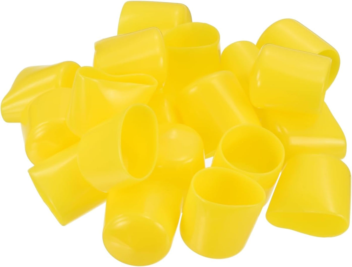 uxcell 20pcs Rubber End Caps 29mm(1 1/8") ID Vinyl PVC Round Tube Bolt Cap Cover Screw Thread