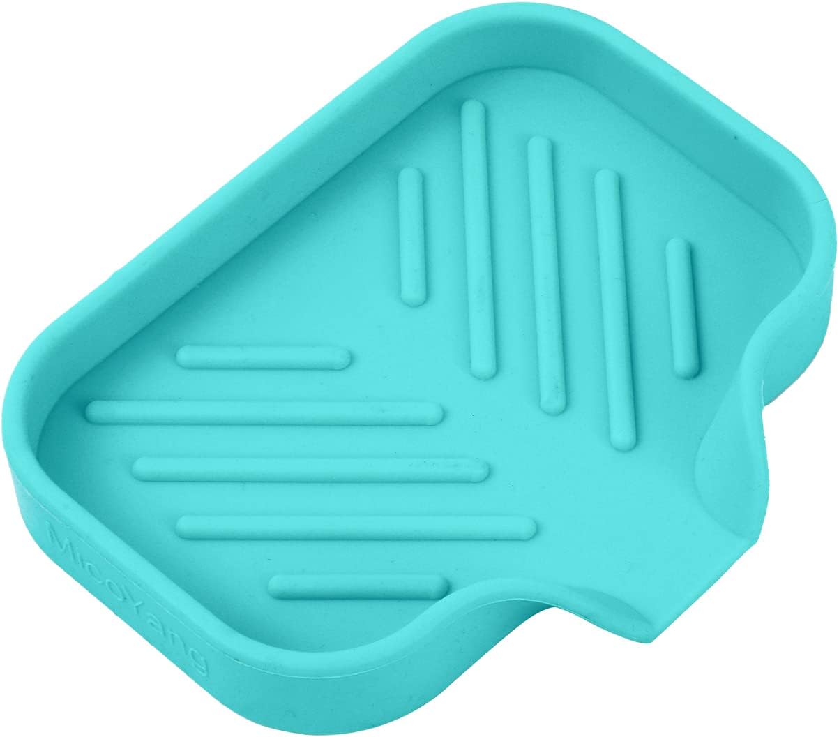 Silicone Bathroom Soap Dishes with Drain Spout-Bathroom and Kitchen Sink Organizer,Sponge