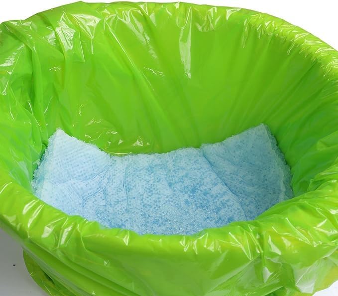Bedside Commode Liners, 150 Bags + 150 Pads for Bedside Toilet Chair Bucket, Super Absorbent