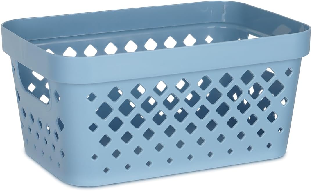 Glad Plastic Baskets for Organizing, Set of 6 | Pantry Storage for Under Counter, Linen Closet, and