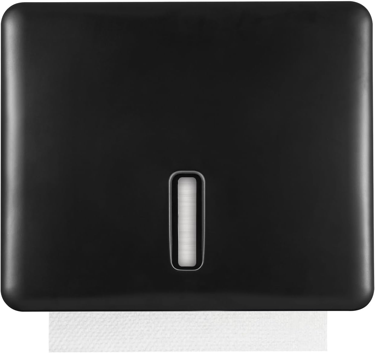 Multifold Paper Towel Dispenser Wall Mount (Black) – Large Capacity C-Fold, Trifold, and Folded