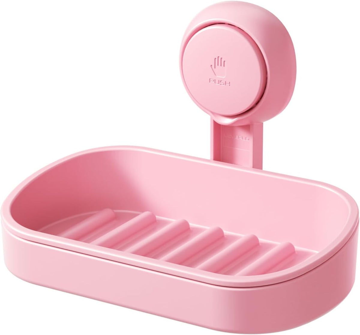 LEVERLOC Soap Dish Holder for Shower Suction Cup Wall Mounted Self Draining NO-Drilling Removable