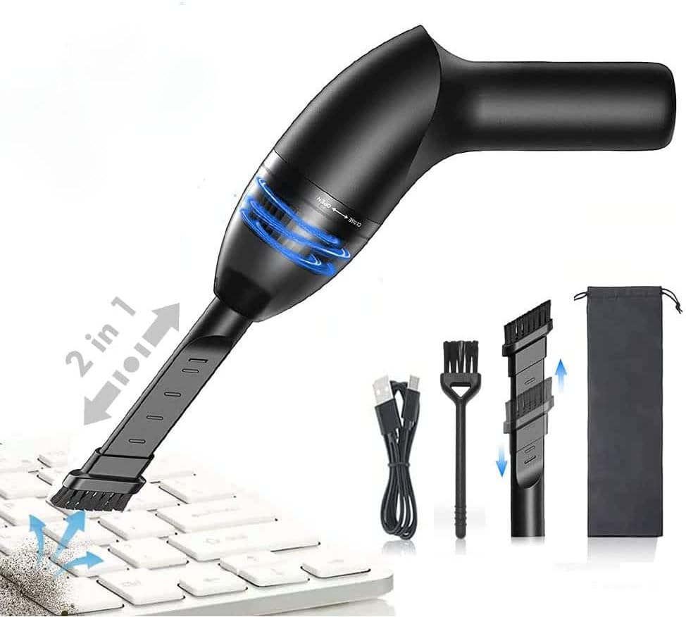 Mini Vacuum Cleaner-Rechargeable,Cordless,Desk Vacuum Cleaner for Dust,Hair,Crumbs,Car,Sewing