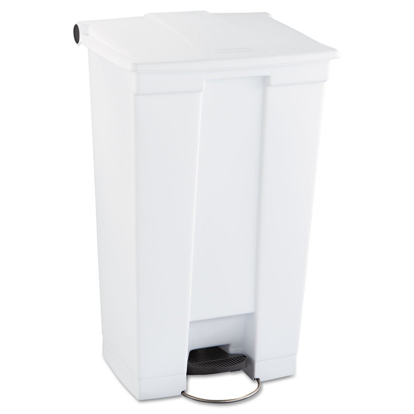 Rubbermaid Commercial Products Step-On Trash Can with Lid, 23-Gallon, White, Hands-Free Sanitary