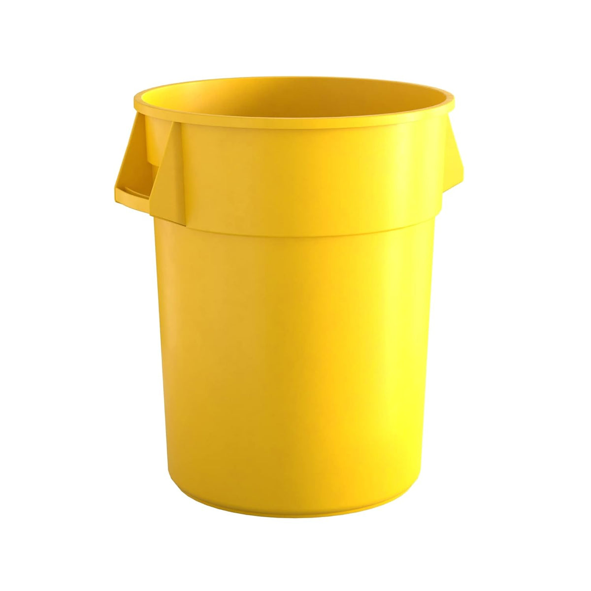 55 Gallon Yellow Round Commercial Trash Can