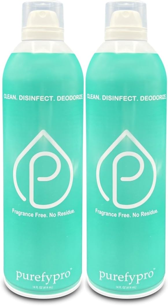 Purefypro Disinfectant Airesol Spray (14oz, 2 Pack) Eliminate 99.9999% Norovirus, HIV, Hepatitis