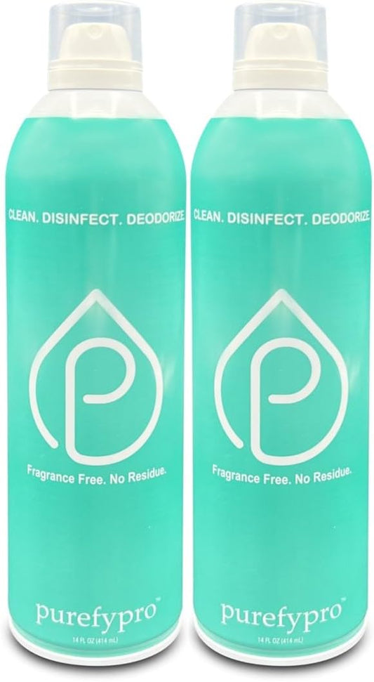 Purefypro Disinfectant Airesol Spray (14oz, 2 Pack) Eliminate 99.9999% Norovirus, HIV, Hepatitis