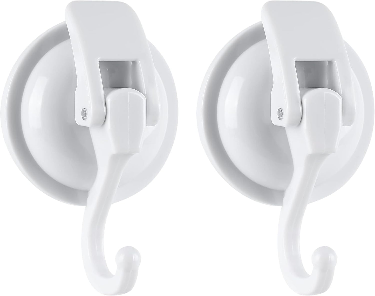 Heavy Duty Shower Suction Cup Hooks - Glass and Bathroom Robe Hangers, Reusable, No Hole Punch