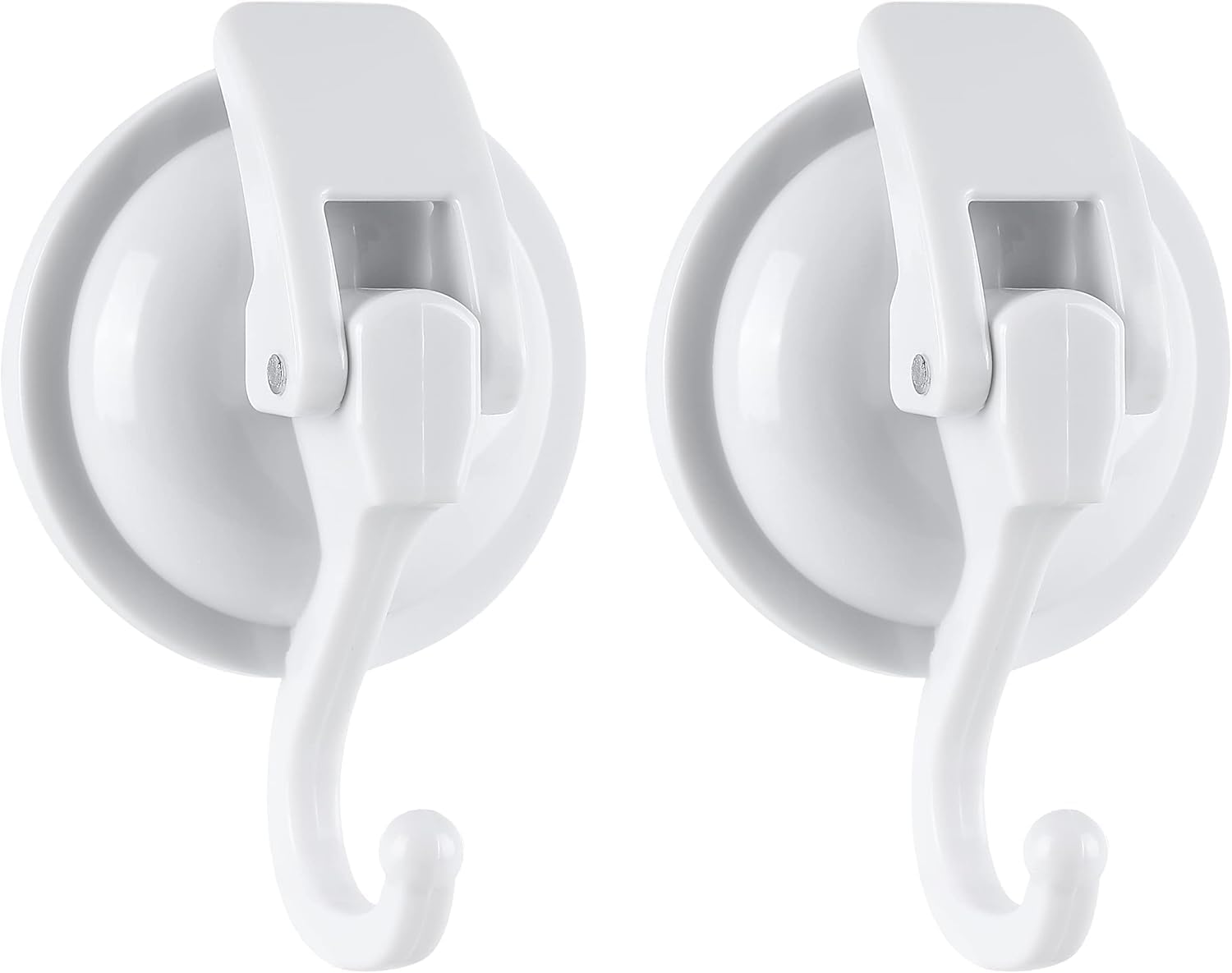 Heavy Duty Shower Suction Cup Hooks - Glass and Bathroom Robe Hangers, Reusable, No Hole Punch