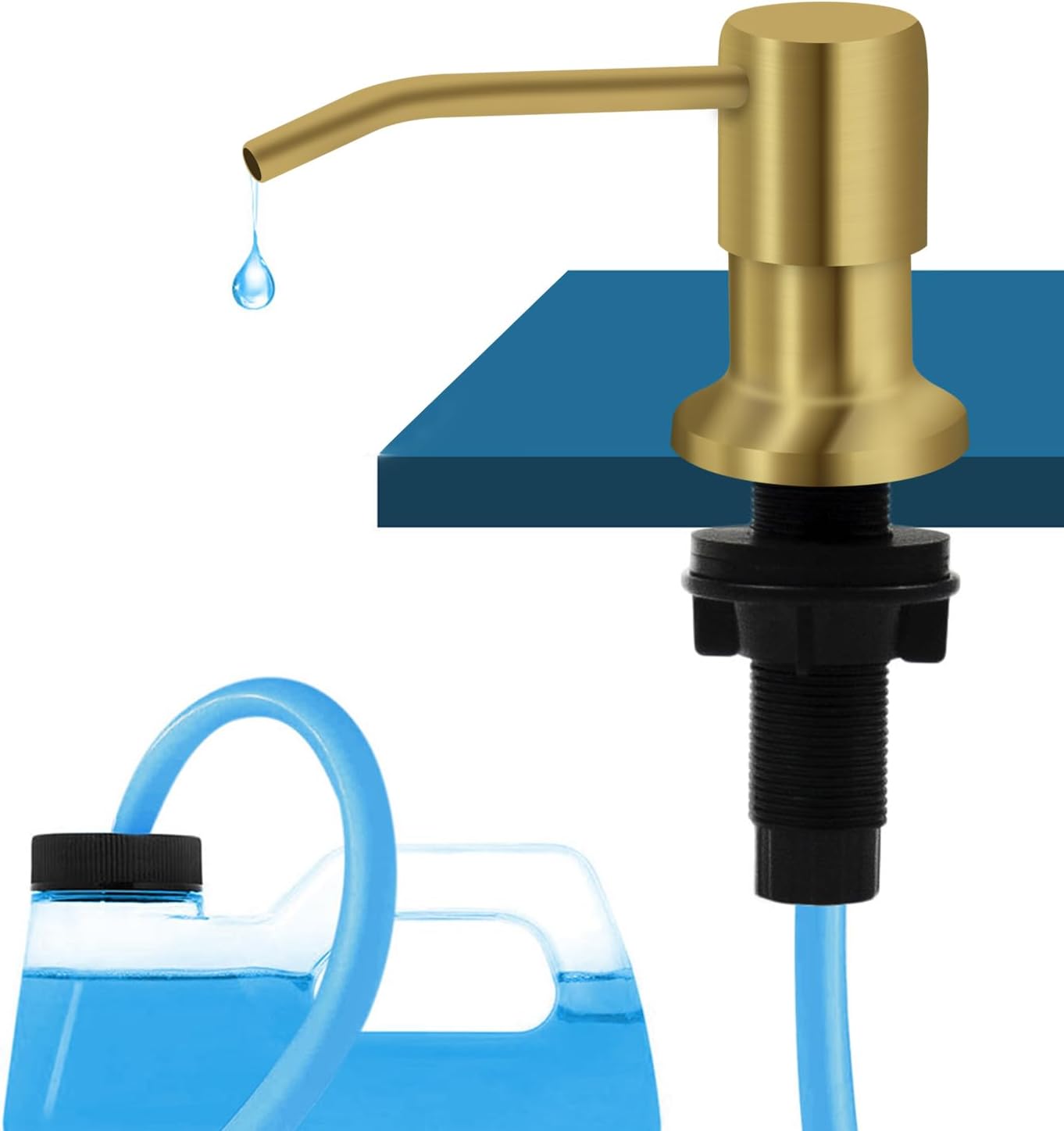 Soap Dispenser for Kitchen Sink, Kichen Sink Soap Dispenser, 47" Extension Tube kit, Under Sink