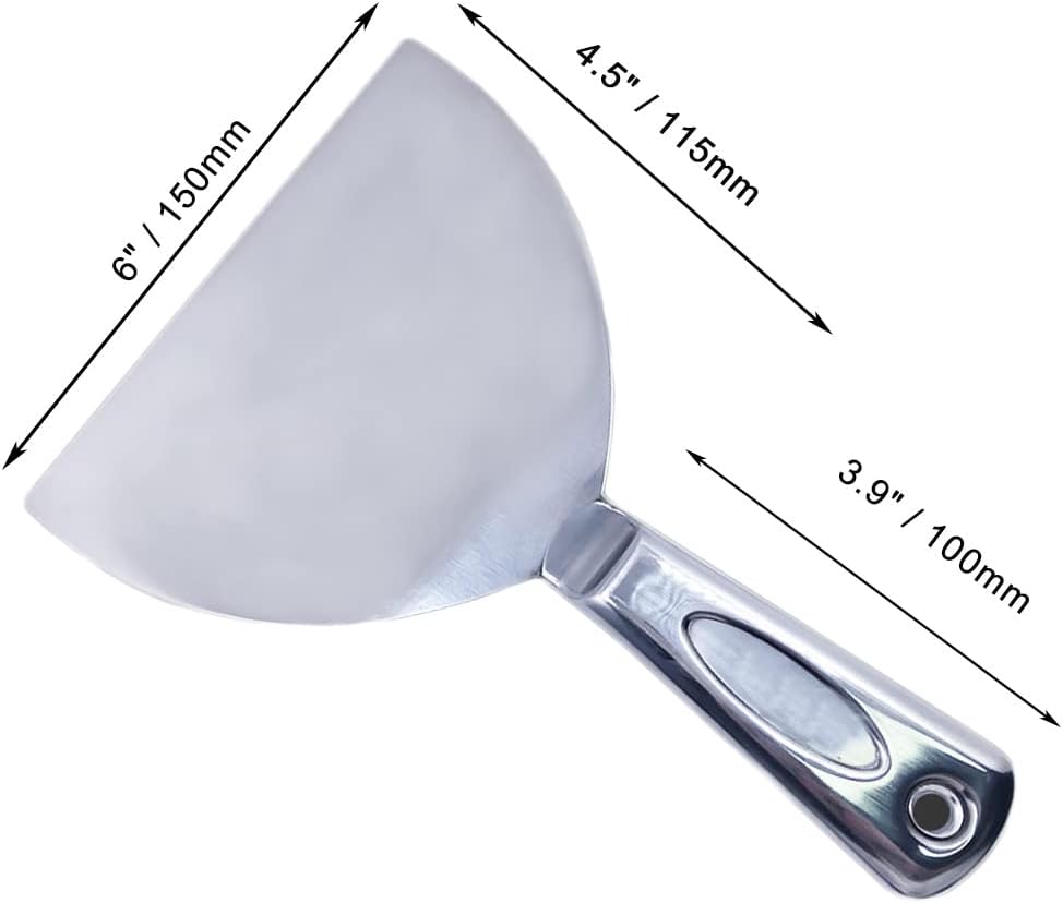 Flex All Stainless Steel Joint Knife Putty Scraper,6-Inch Professional Grade 420 stainless steel